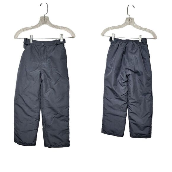 The Childrens Place Snow Pants Kids 7 Gray Adjustable Waist Fleece Lined - Picture 1 of 4